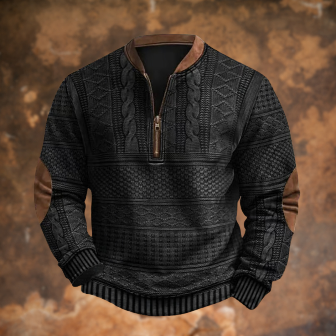 Ford™ - Textured Half-Zip Pullover Sweater