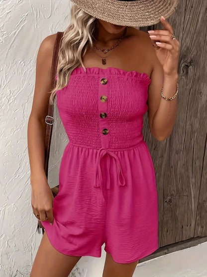 Tiana™ - Chic Strapless Romper Shorts