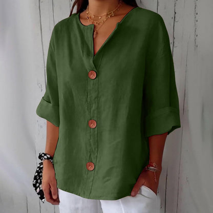 Clara™ - Casual Linen Blouse