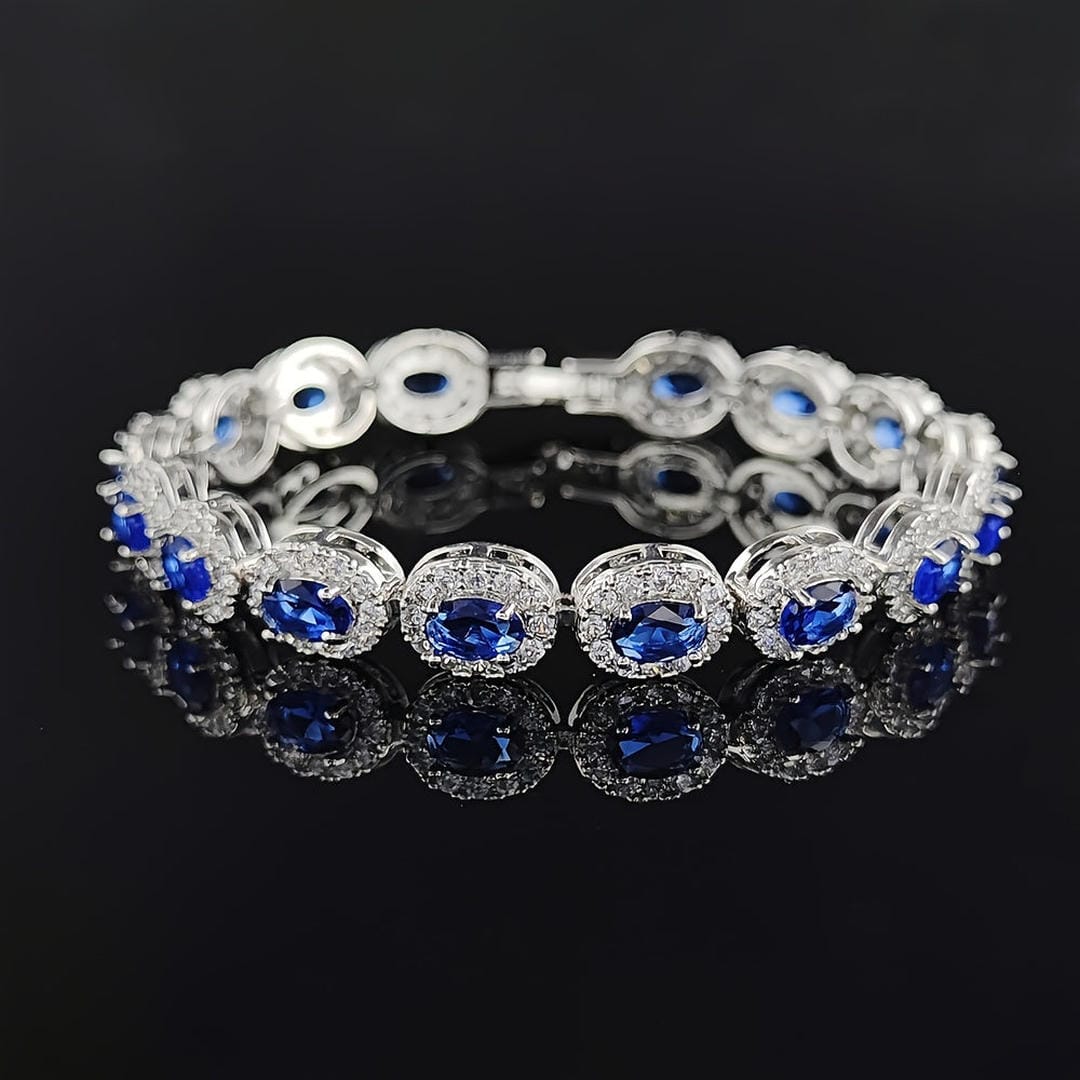 Joan Vintage Saphir-Ovalarmband