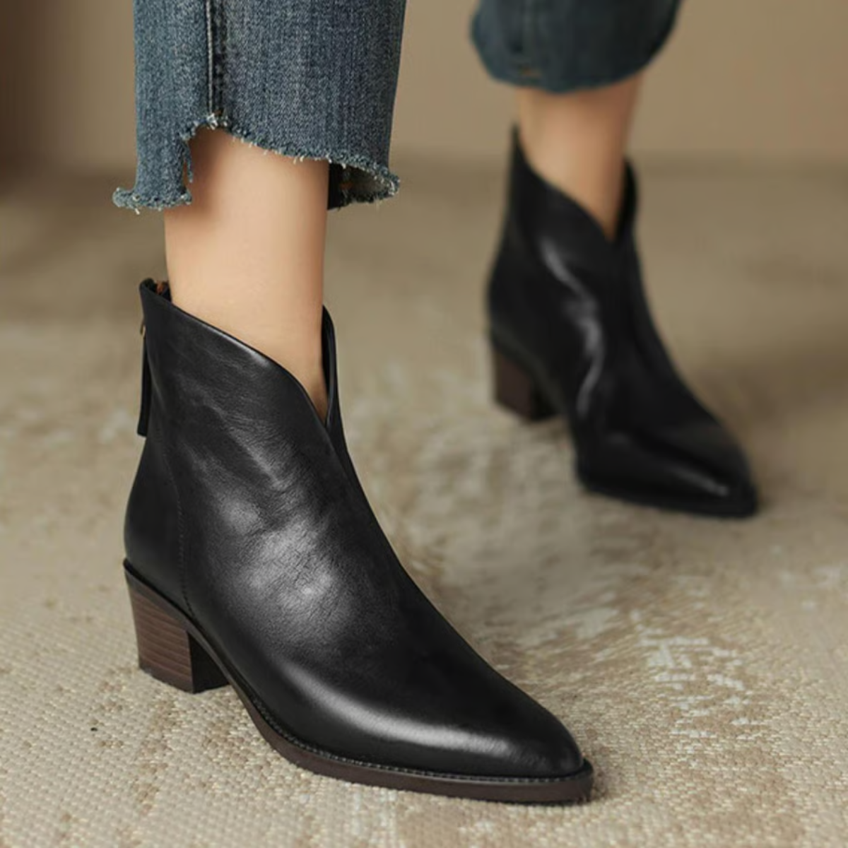 Celeste™ - Luxury Low-Heel Ankle Boots