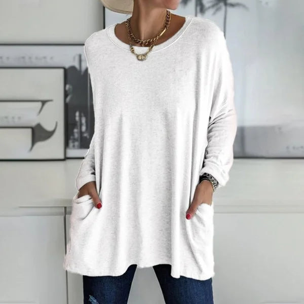 Aelira™ - Relaxed Long Sleeve Top