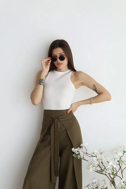 Marika™ - Wide Linen Trousers