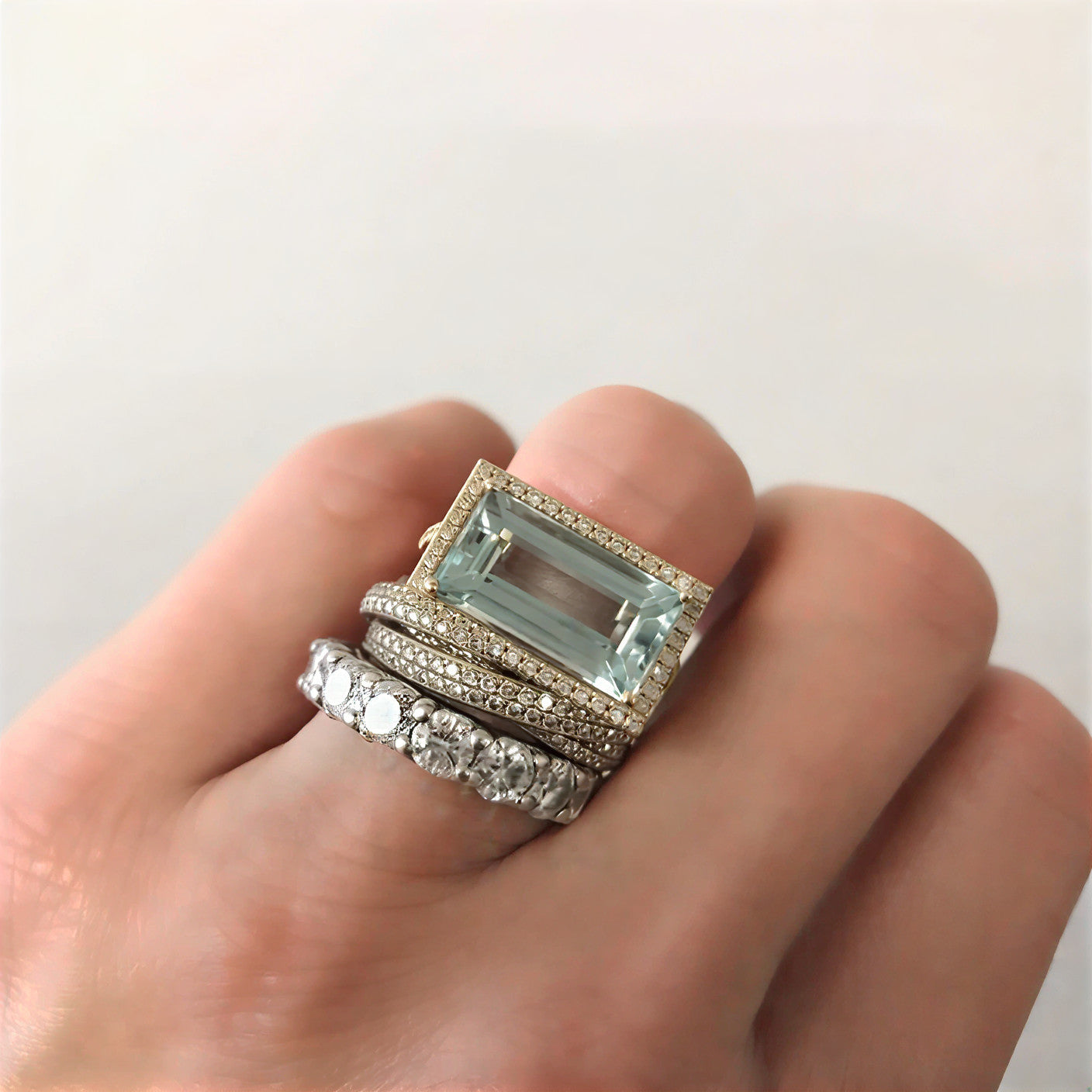 Magisches großes Türkis Ring-Set