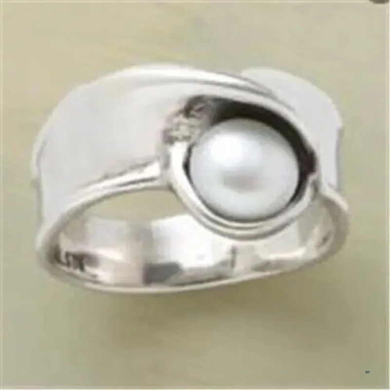 Vintage Pearl Inlay Ring