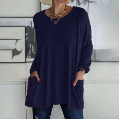 Aelira™ - Relaxed Long Sleeve Top