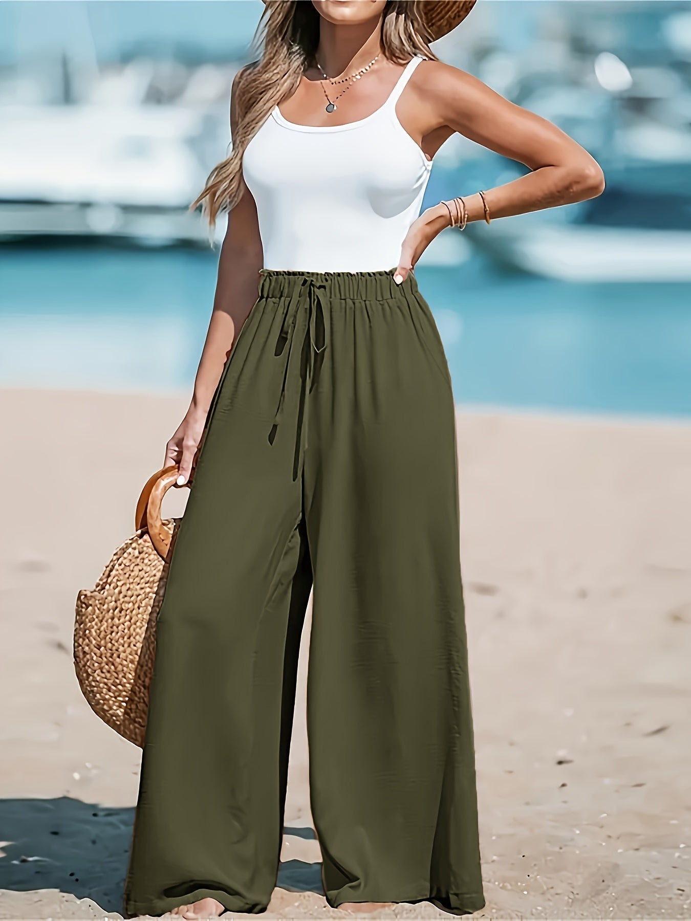 Avery™ - Breathable High-Waisted Wide-Leg Trousers