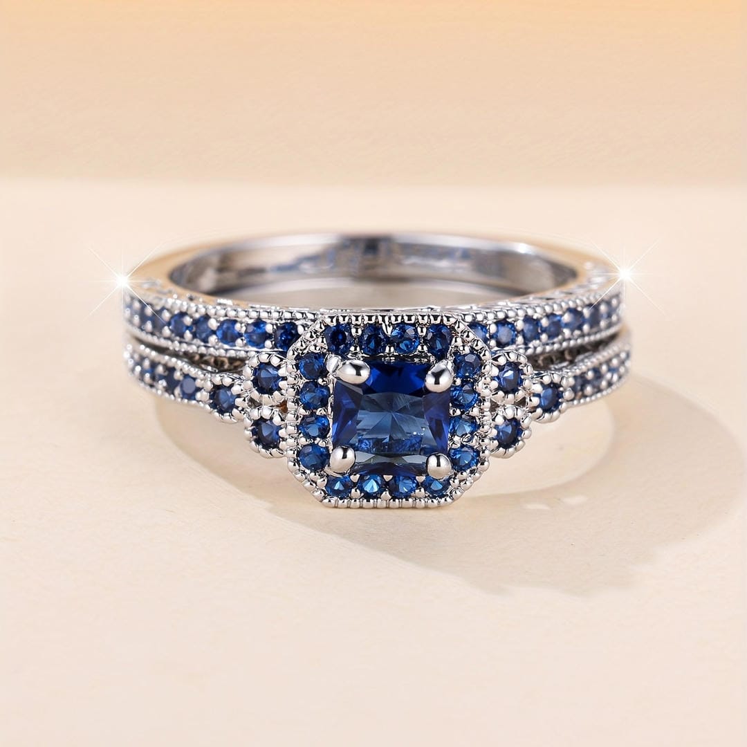 Vionetta Saphir-Mosaik Ring-Set