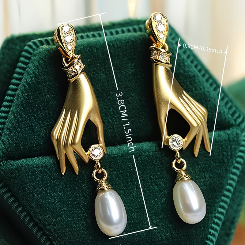 Elegante Hand-Perlenohrringe