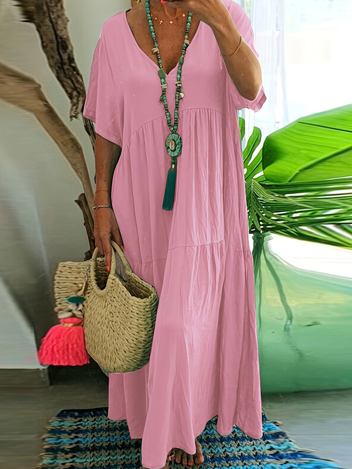 Vida™ - Casual Plus Size Maxi Dress
