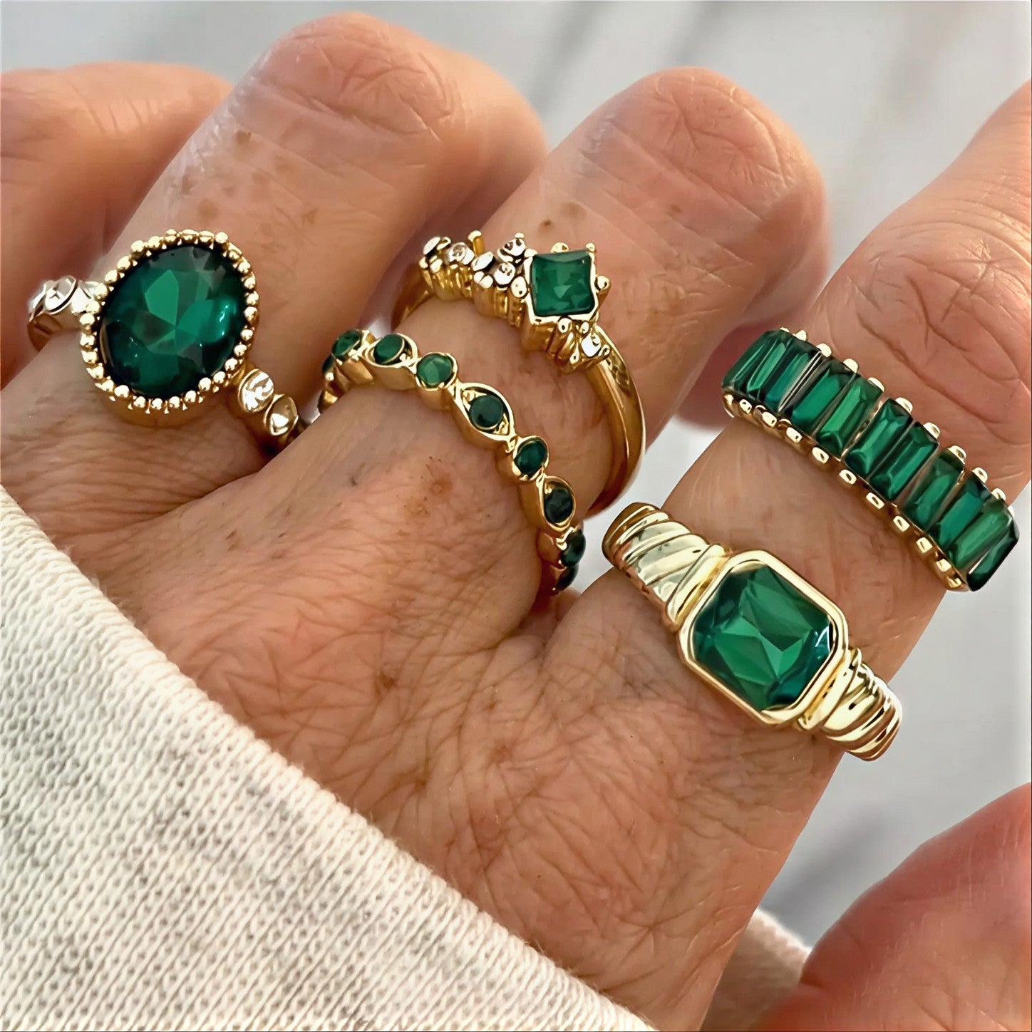 Palazzo Smaragd Ring Set