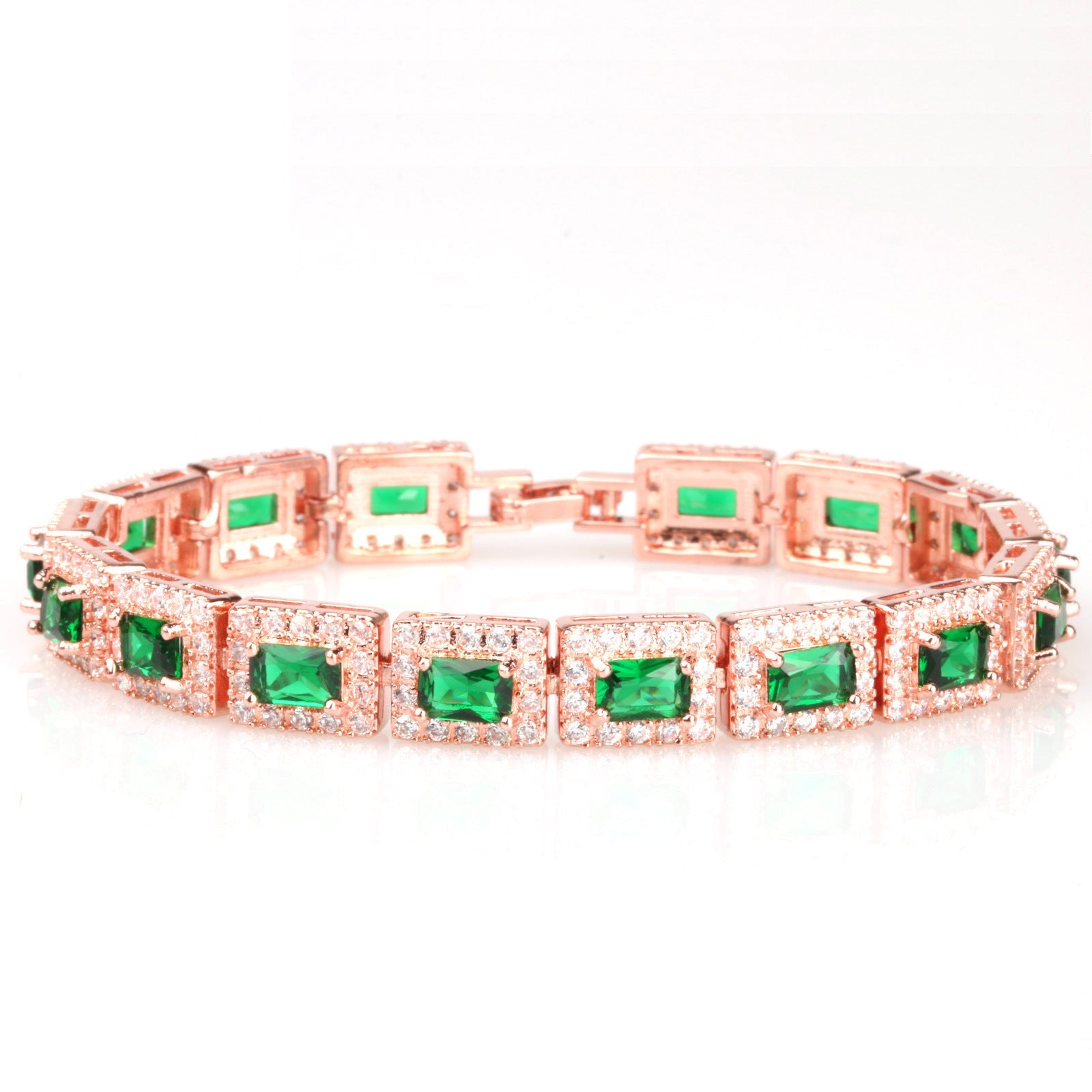 Rosewood Smaragd Glanz Armband
