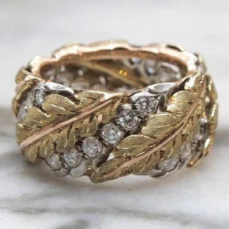 Exklusiver Vintage Gold- und Diamantring