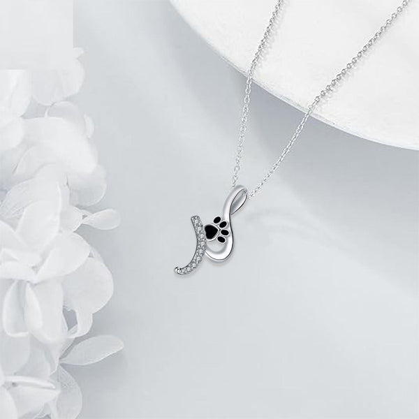 Cute Paw Print Pendant Necklace
