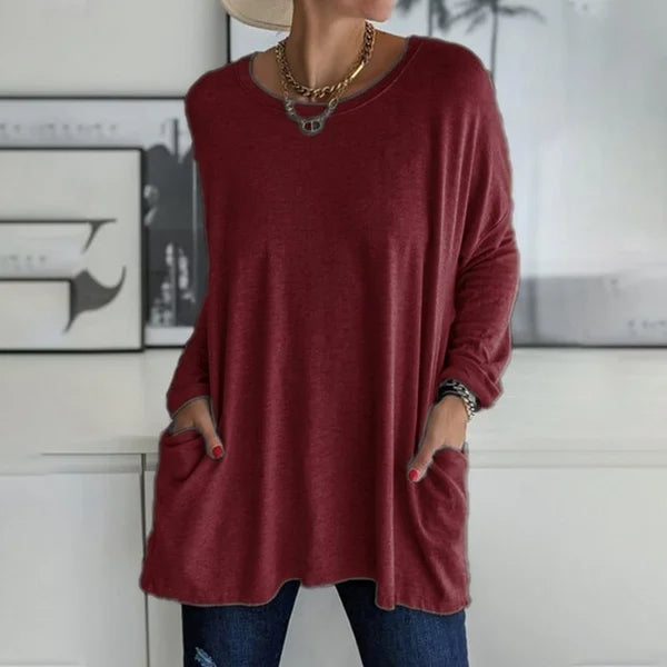 Aelira™ - Relaxed Long Sleeve Top