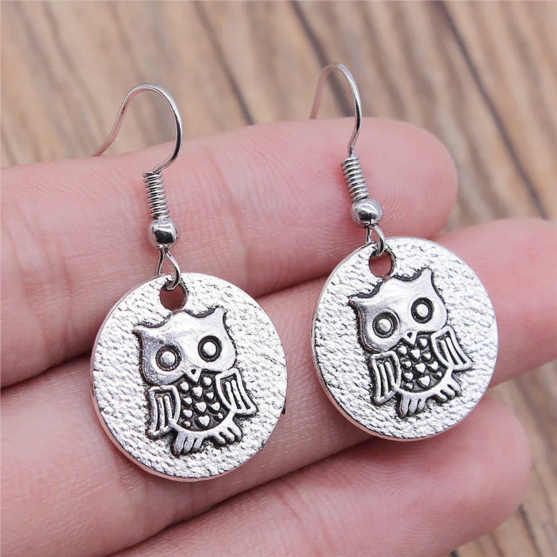 Vintage Owl Bohemian Dangle Earrings