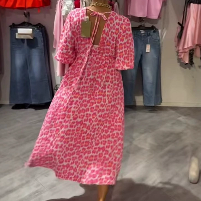 Avenia™ - Printed V-Neck Dress