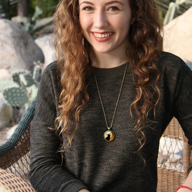 Forest Spirit Animal Glass Pendant Necklace