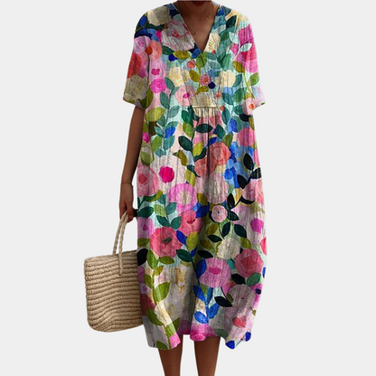 Miles™ - Women's Colorful Floral Dress