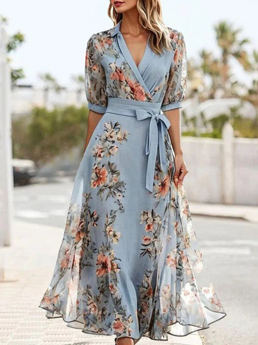 Elsie™ - Chic Floral Midi Dress