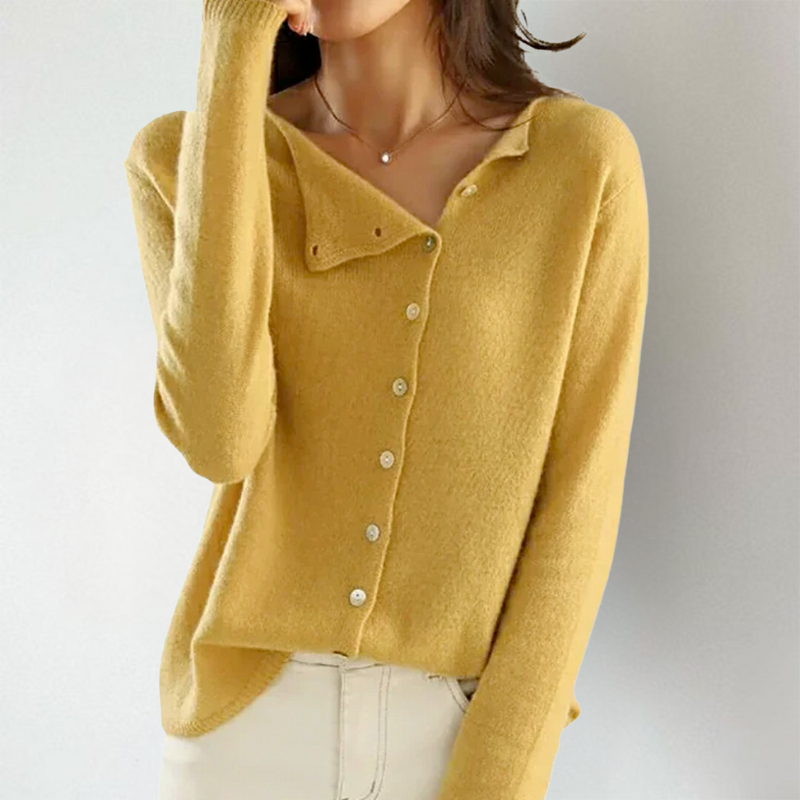 Kate™ - Chic Asymmetrical Button Cardigan