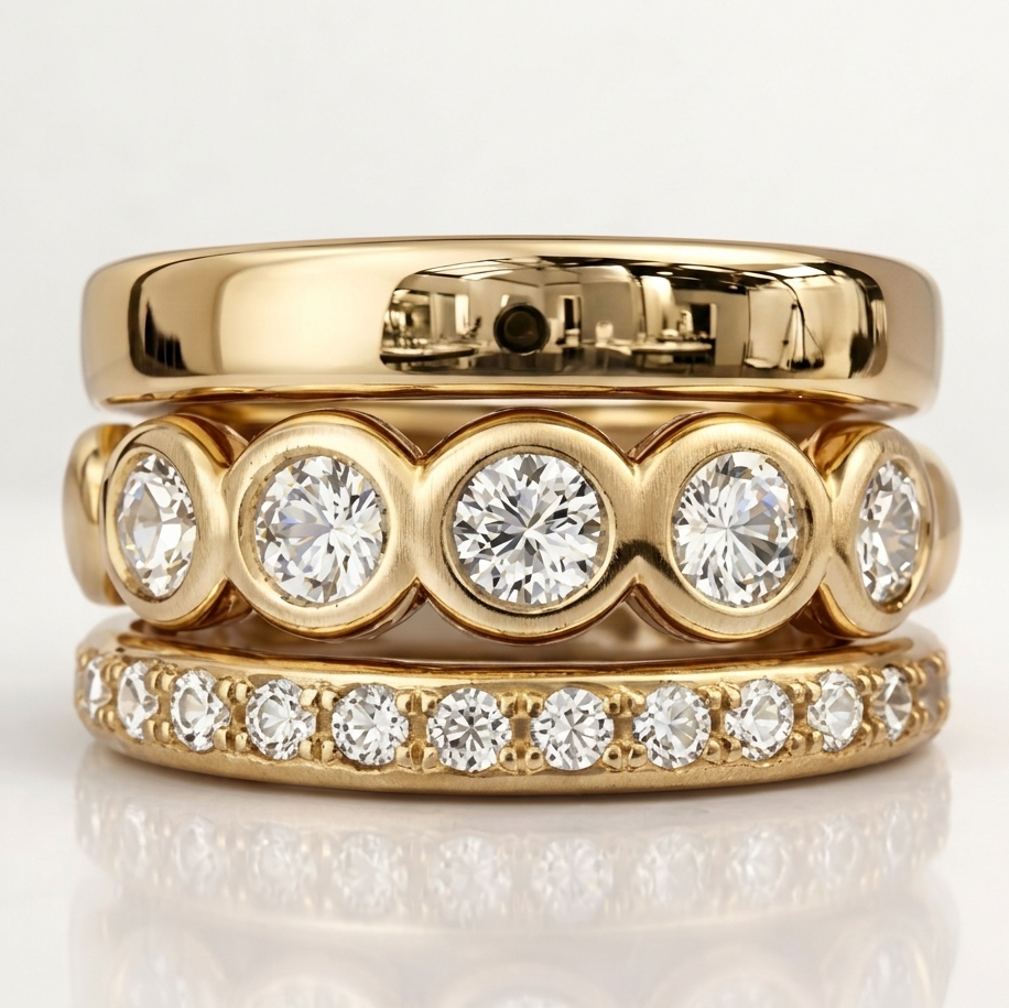 Eleganter kunsthandwerklicher Goldring