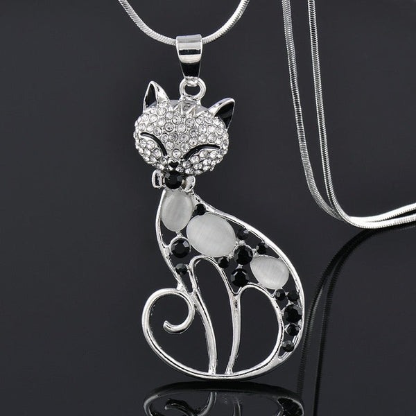 Cats of Love Necklace in Sterling Silver