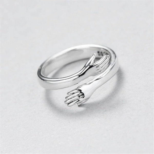 Adjustable Silver Cuddle Ring
