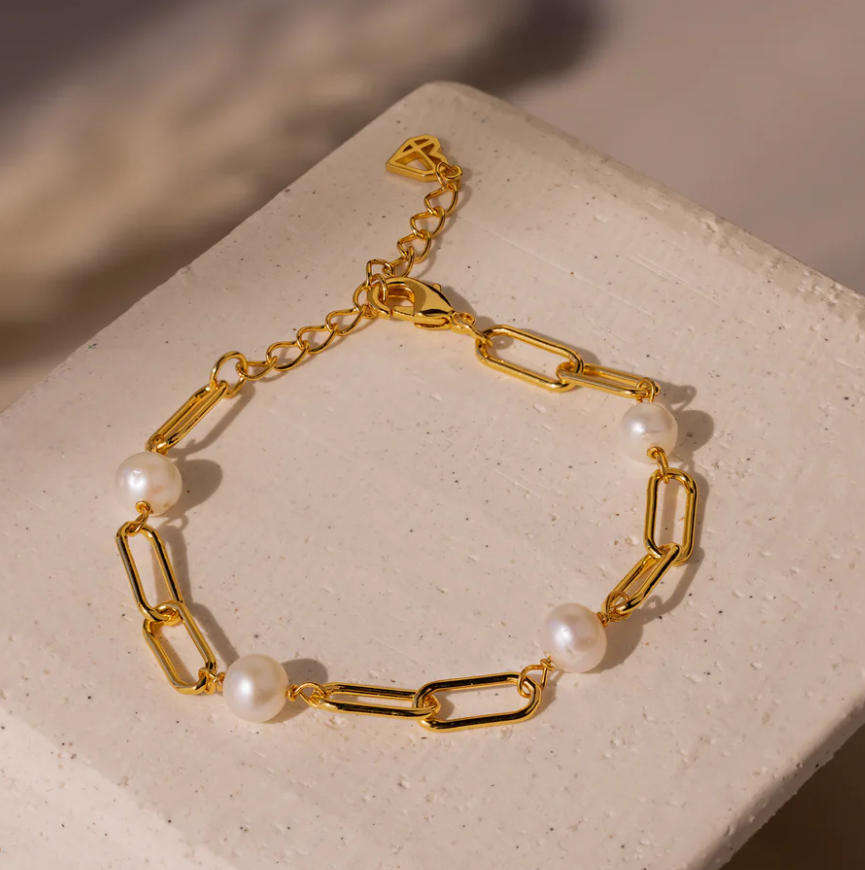 Zeitloses Perlen-Gliederarmband