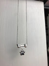 Dainty Dog Paw Necklace in Stainless Steel
