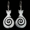 Vintage Cat Spiral Earrings