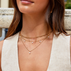 Layered Necklace with Pearl Drops