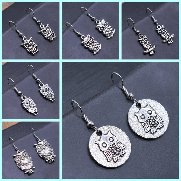 Vintage Owl Bohemian Dangle Earrings