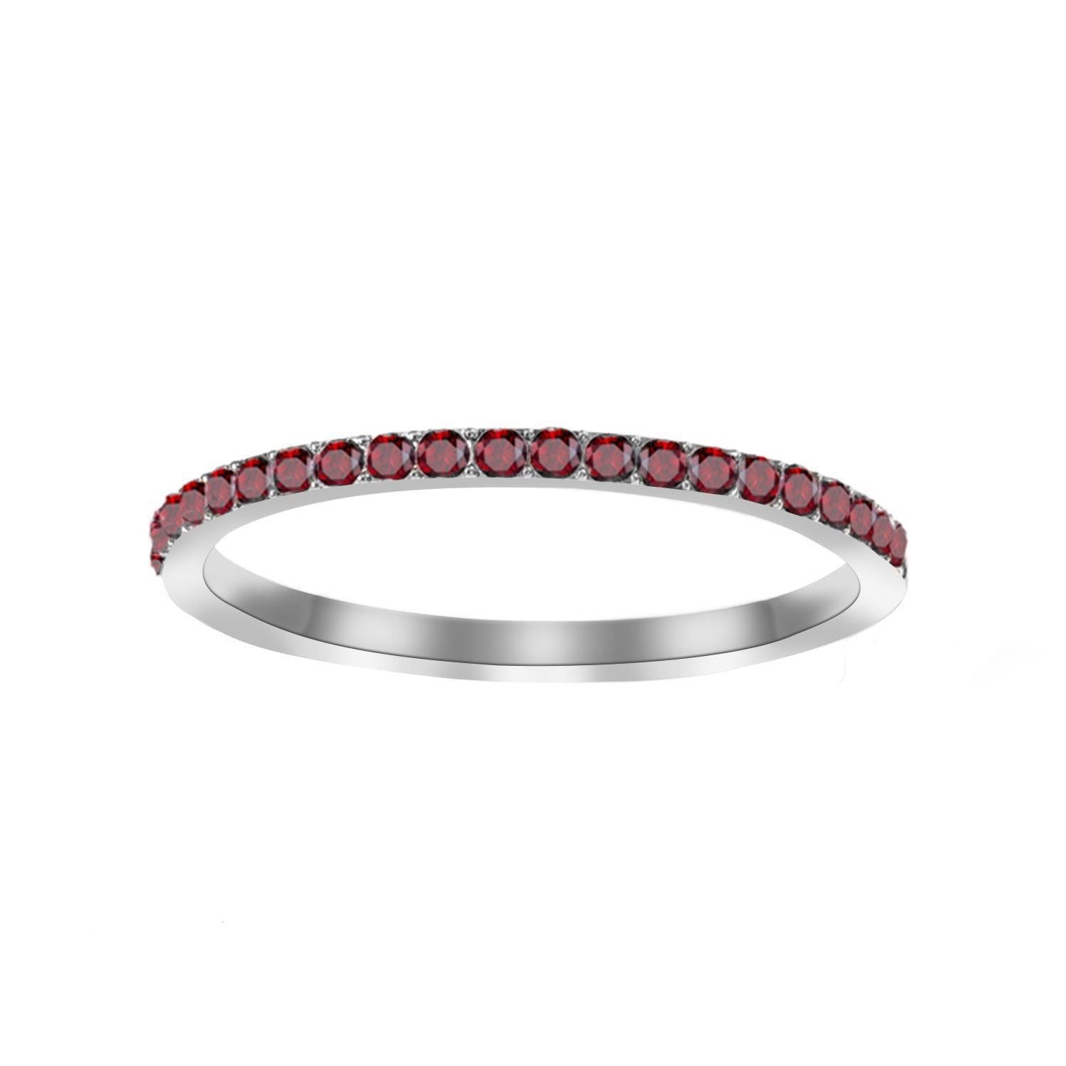 Eleganter Rubin Weißgoldring