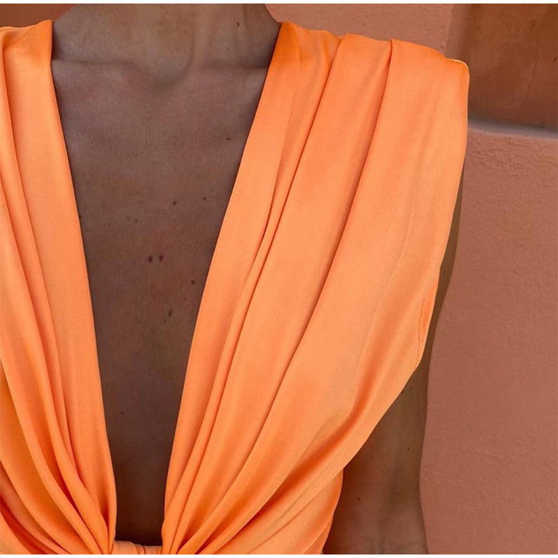 Isabelle - Party Dress with Deep V-Neck