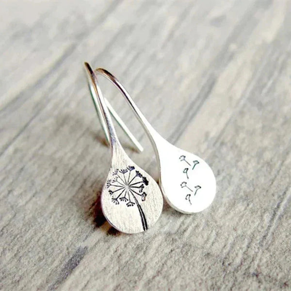 Daisy - Silver Dandelion Earrings