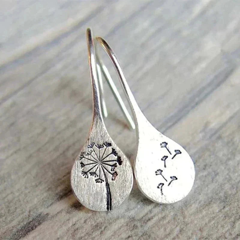 Daisy - Silver Dandelion Earrings