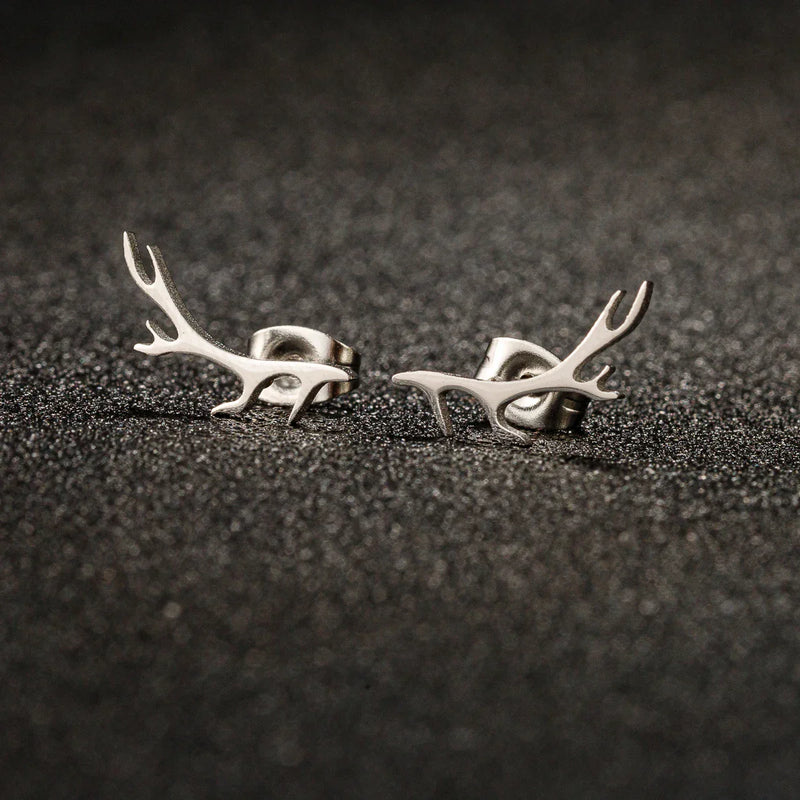 Deer Antler Stud Earrings