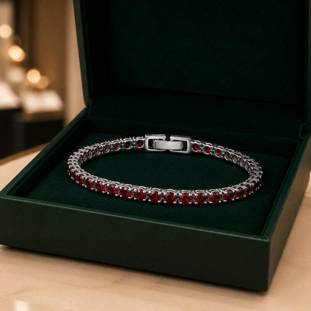 Elegantes Rubingold-Armband