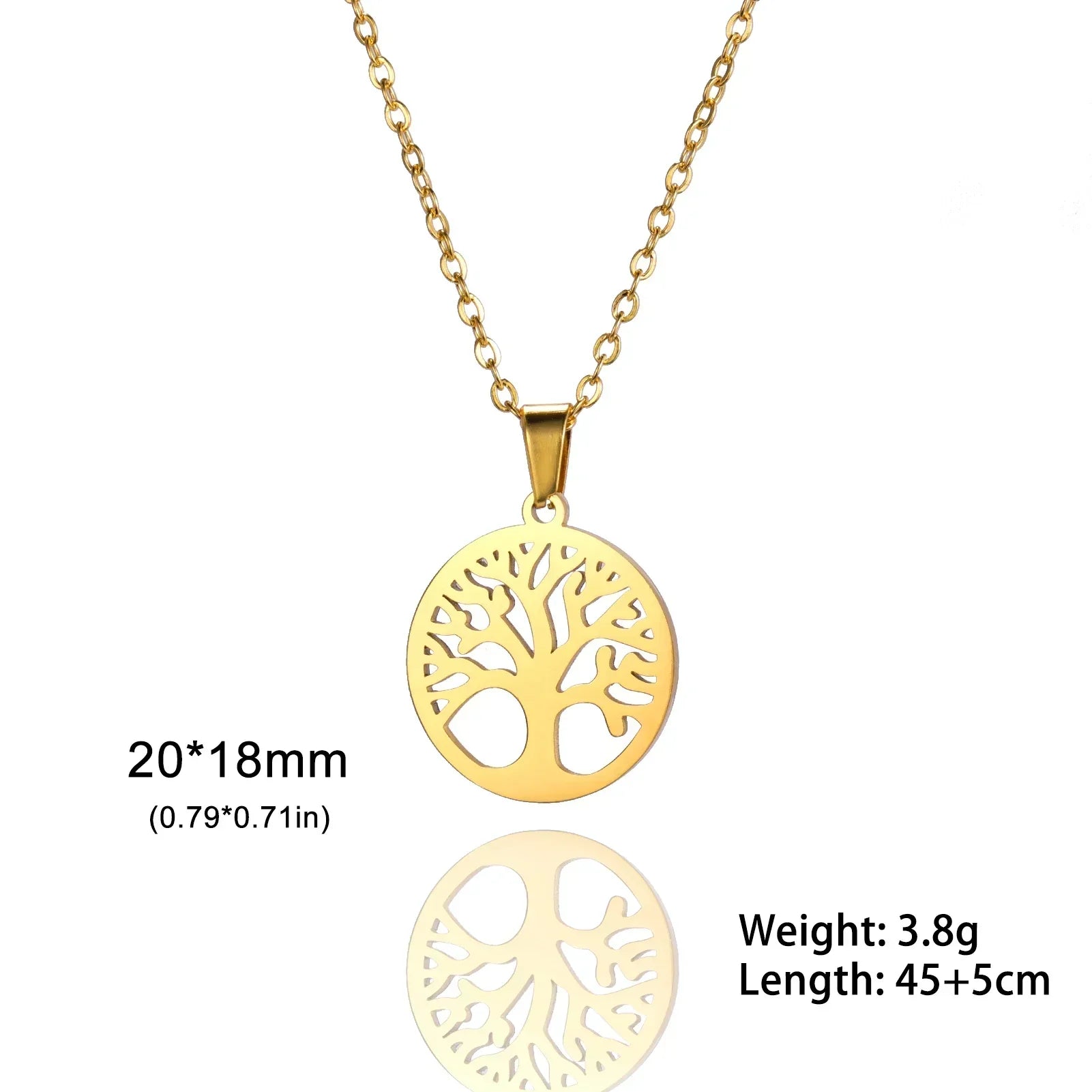 Goldene Harmonie Lebensbaum Halskette
