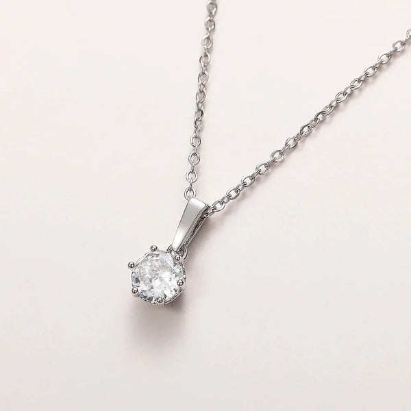 Classic Zirconia Pendant Necklace