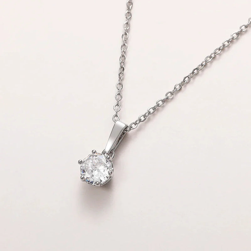 Classic Zirconia Pendant Necklace