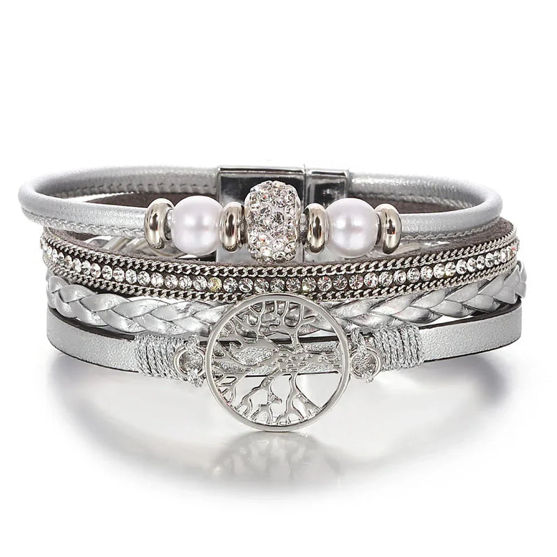 Tree of Life Rhinestone Bracelet