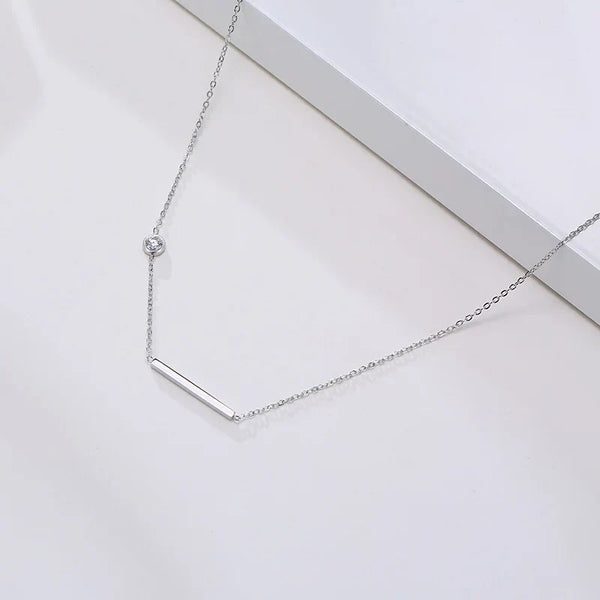 Radiant Sideways Cross Necklace