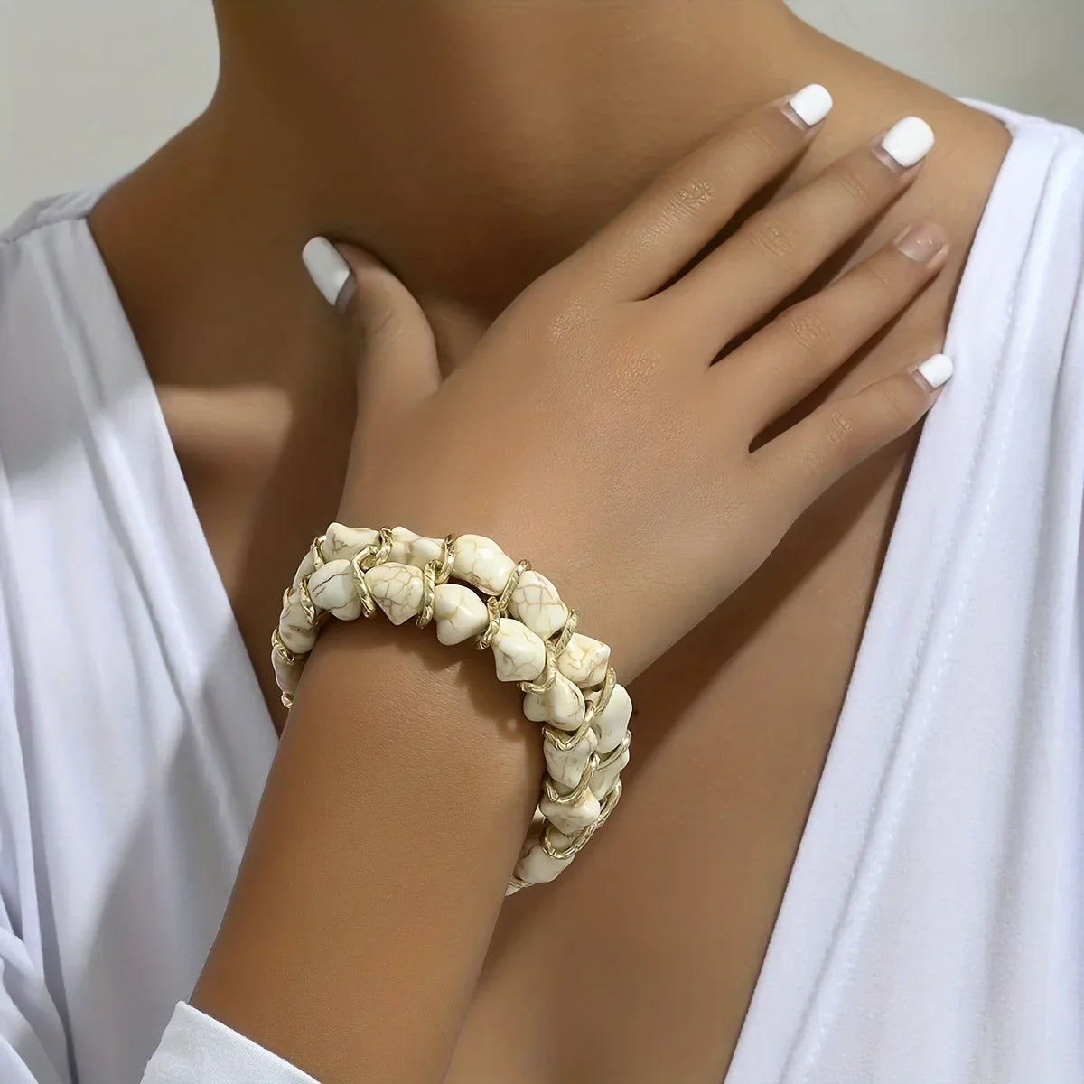 Elegantes Türkis Gold Armband