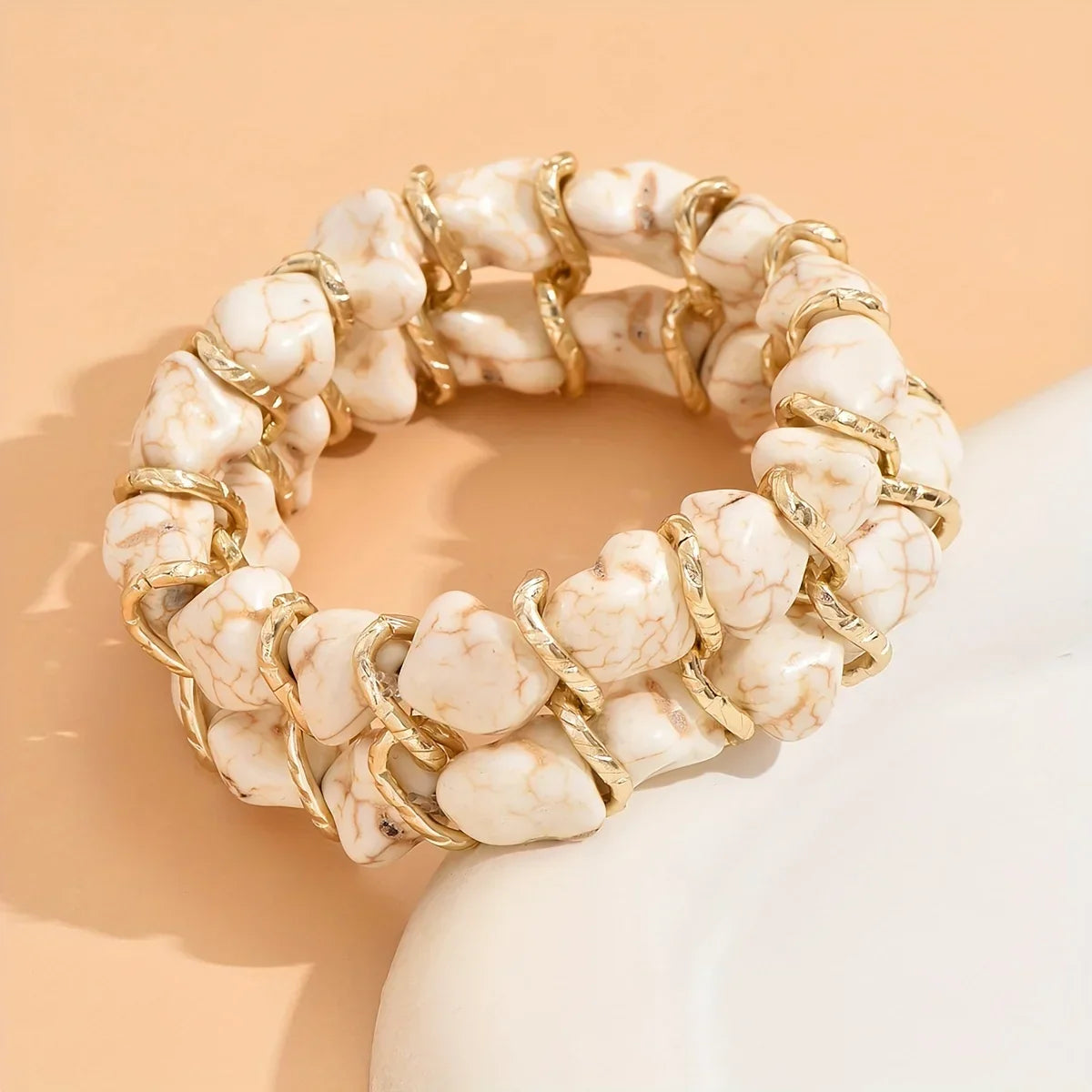 Elegantes Türkis Gold Armband