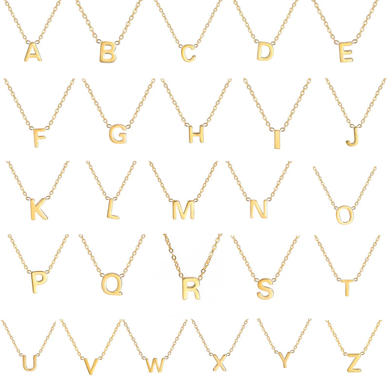 Shining Alphabet Pendant Necklace