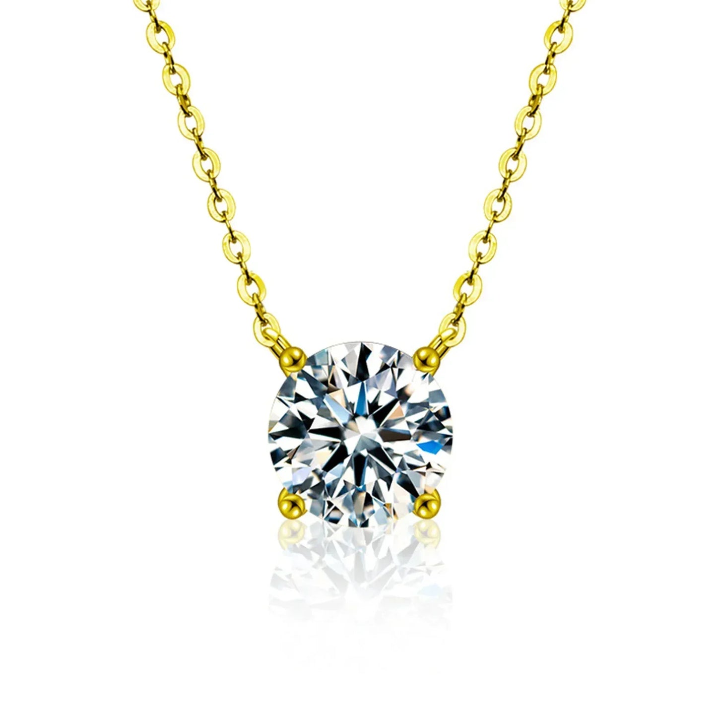 Gold Plated Zircon Necklace