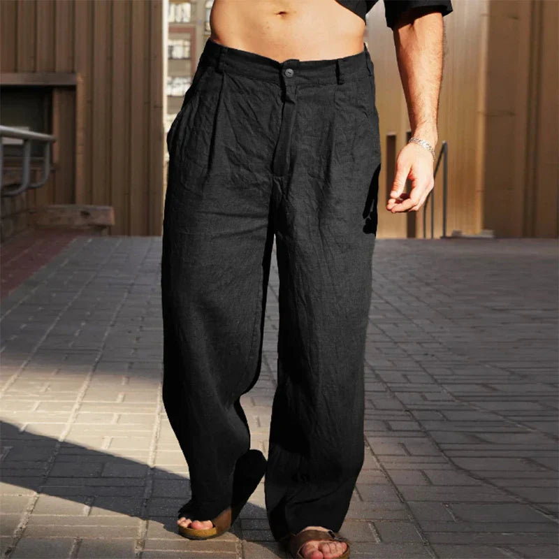 Stevie™ – Men's Wide Leg Linen Pants