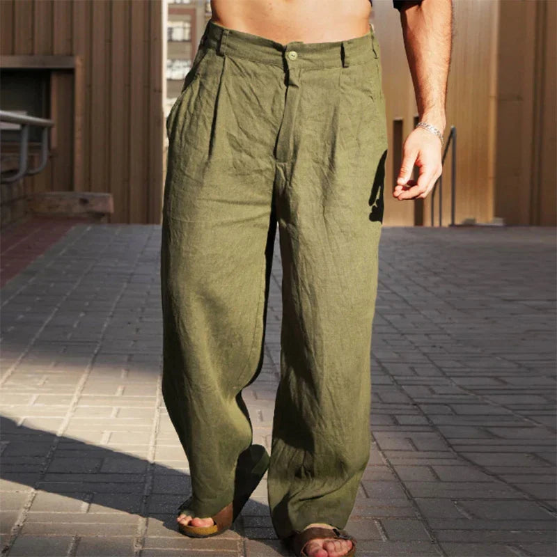 Stevie™ – Men's Wide Leg Linen Pants
